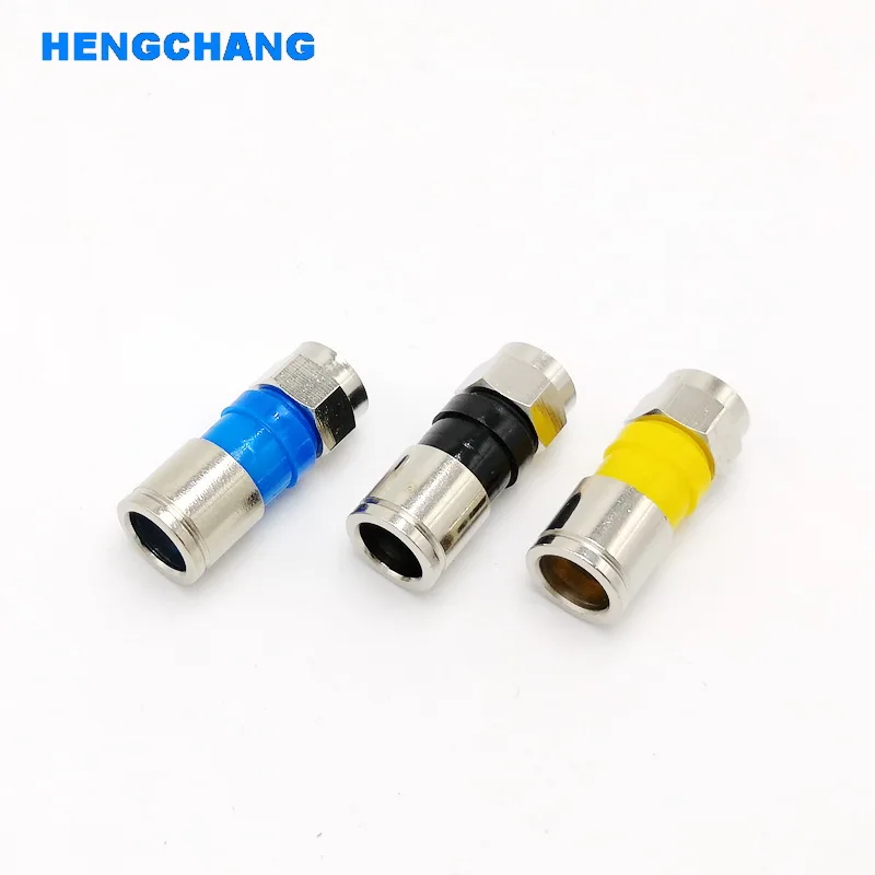 75-5 F نوع موصل ل RG6 محوري كابل ضغط F-نوع موصل البريطانية نظام 10 قطعة/الوحدة