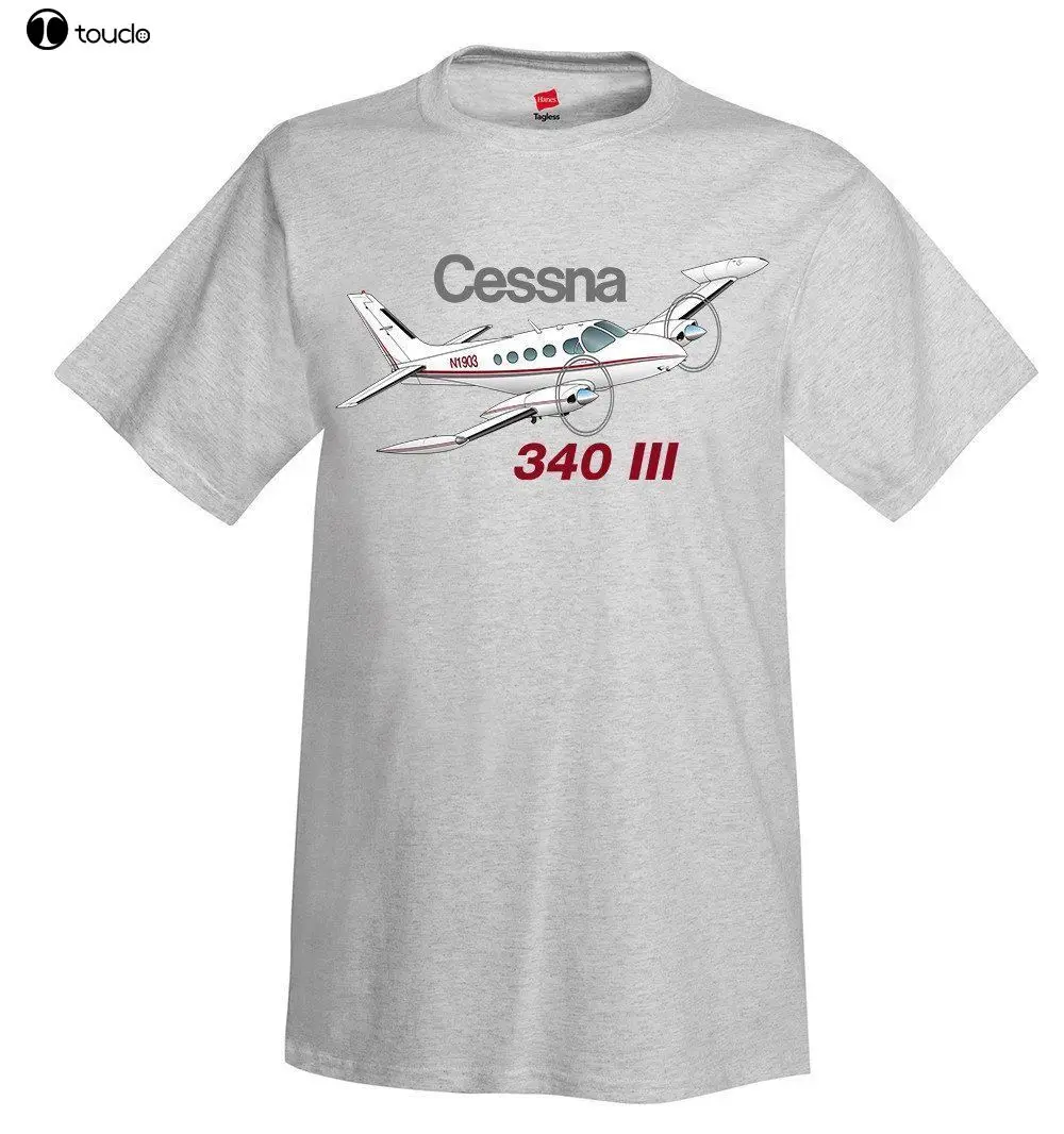 2019 New Summer Men Hot Sale Fashion Cessna 340 III Airplane T-Shirt - Personalized with Your N# T Shirt