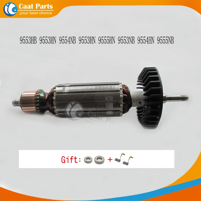 AC220-240V Drive Shaft Hammer Armature Rotor stator for Makita 9553HB 9553HN 9554NB 9554HN 9555HN 9553NB 9555NB 515619-7