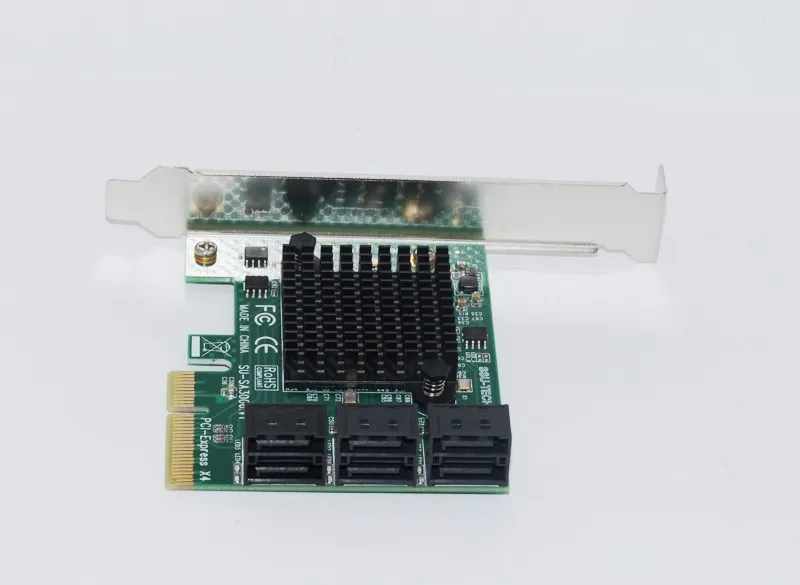 Imagem -02 - Portas Sata 3.0 6gbps Pci-express Adaptador de Cartão de Expansão Riser Única Porta até 500mb Asmedia Asm1166 Chip para Ipfs Mineração Novo