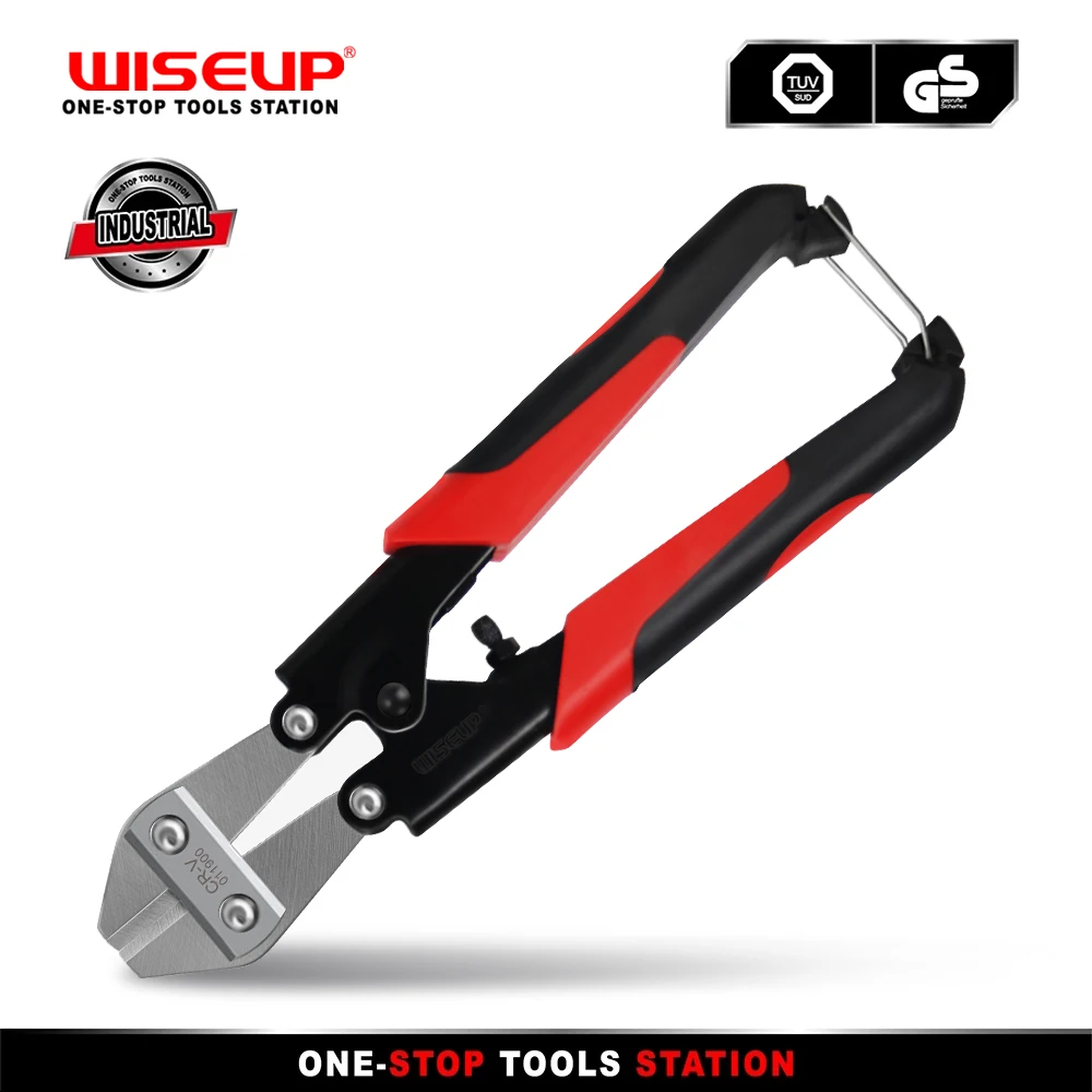 WISEUP 8-Inch Pliers Wire Cutting Pliers Mini Steel Bar Cutting Wire CR-V Heavy Duty Cable Cutter Anti Slip Handle Hand Tool