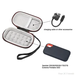 Hard Carrying Case Box Storage Bag Pouch for San Disk E60 250GB/500GB/1TB/2TB SSD SDSSDE60 D01 20 Dropshipping