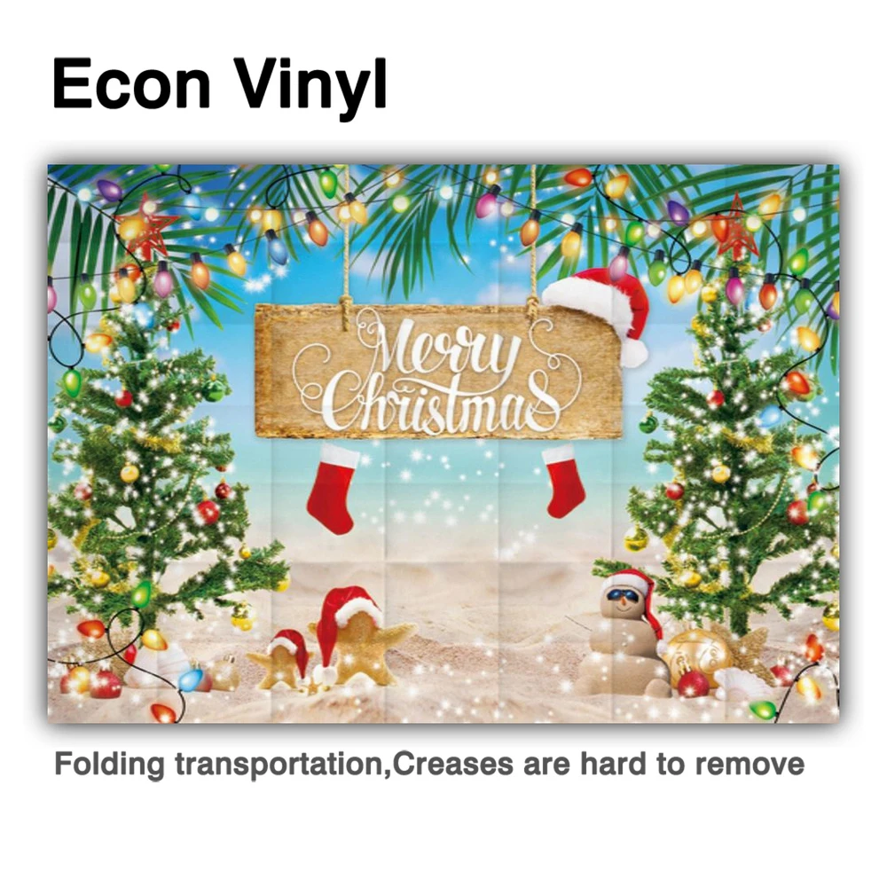 Funnytree-Fondo de Feliz Navidad para playa, telón de fondo Tropical de pino, playa, Festival, Año Nuevo, suministros de fiesta, decoración de pancarta