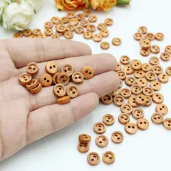 100 pz o 200 pz/lotto Mix mini bottoni per bambola artigianale scrapbooking piccoli bottoni in legno 9mm -10mm artigianato fai da te Forniture Decorazioni per la casa