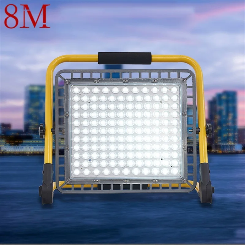 

8M Outdoor Floodlight Camping Lamp Waterproof Rechargeable LED Night Portable Emergency Light