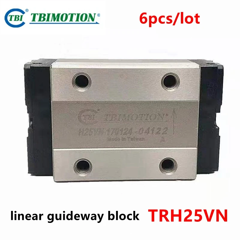 6pcs/lot Taiwan TBI linear guideway slider block TRH25VN CNC router linear rail bearing carriage TR H25VN