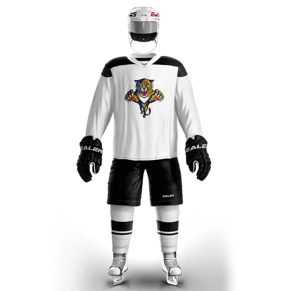 Han Duck Free Shipping Vintage Ice Hockey Training Jerseys Print Panthers Logo Sport Cheap high quality H6100-10