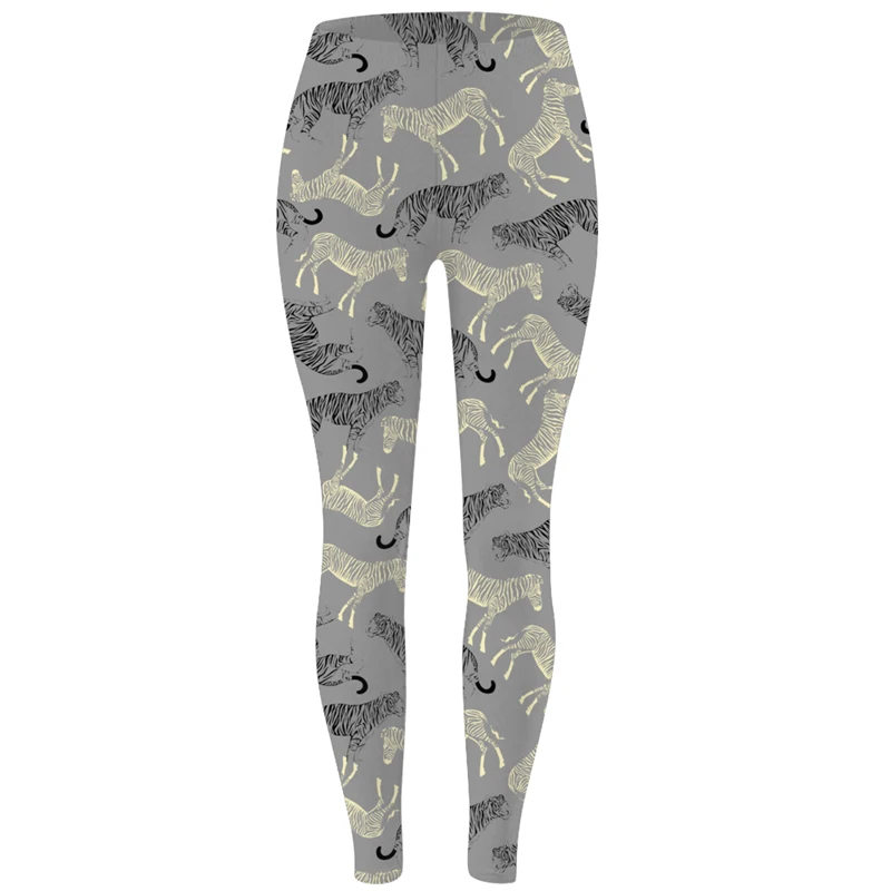 Donne animale gatto tigre cane ape dinosauro Legging stampa Leggins Fitness 80s femminile estetico sottile vita alta Plus Size pantaloni morbidi