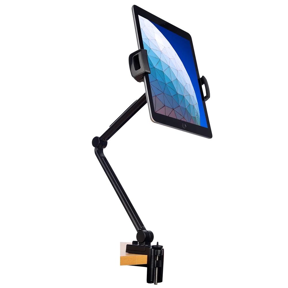 Adjustable Tablet Stand Desk Clamp Long Arm Phone Holder for iPad Pro 12.9 mini iPhone Samsung Galaxy Tab Xiaomi Mipad Kindle