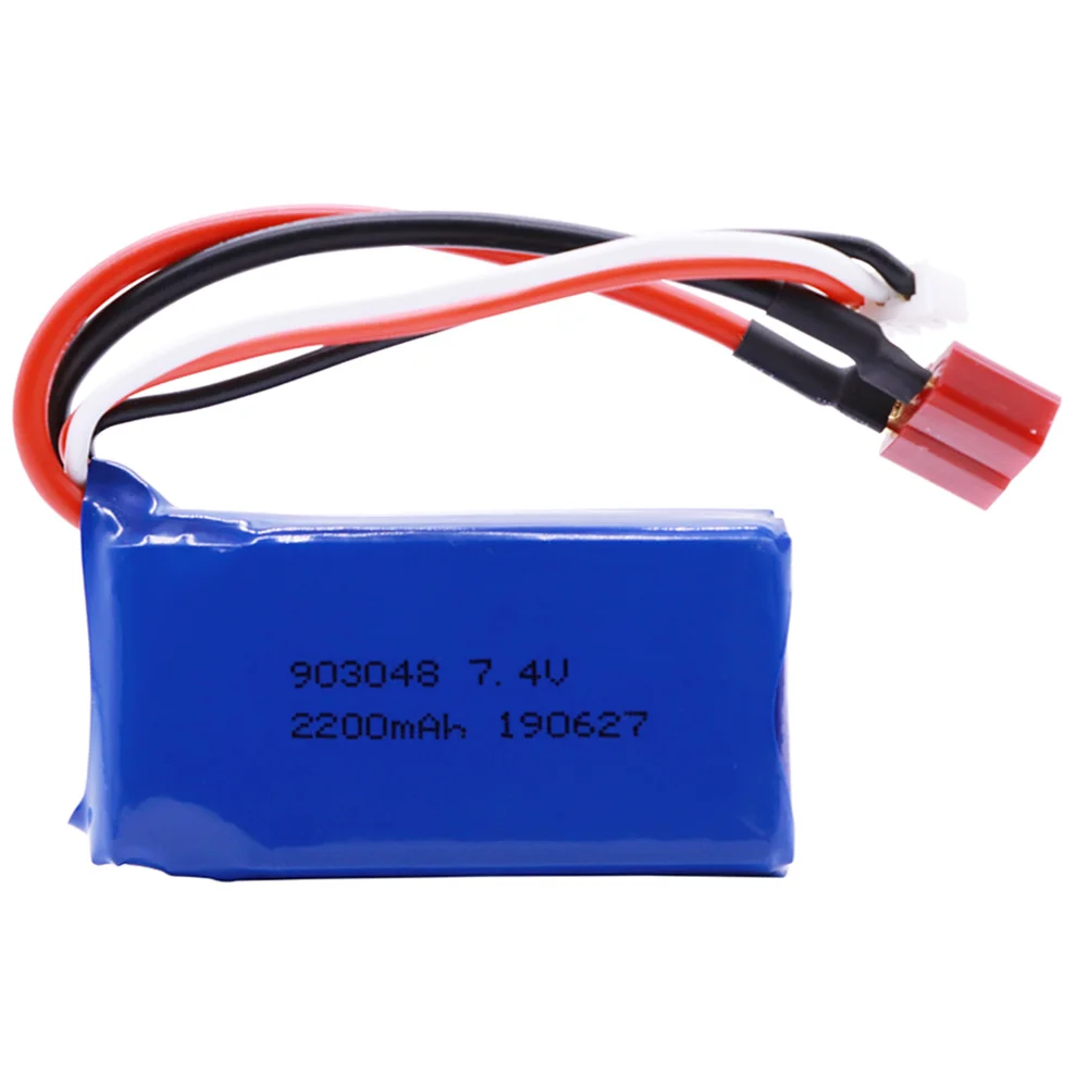 7.4V 2200mAh 903048 2S Lipo Battery For WLtoys A959-B A969-B A979-B K929-B RC toys Truck Car helicopter boats accessories