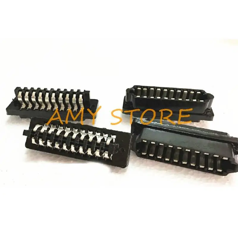 1 Hình Chữ Nhật Nam Nữ 20 Pin Tiếp Xúc Kim Loại Hàng Không Cắm Ổ Cắm Cổng Kết Nối Khối Đen CA-20J/K