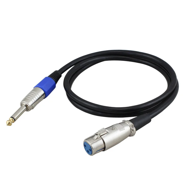 Kabel Mikrofon 1/2/3/5/10m XLR Female ke Jack 6.35/6.5mm Male Plug Kabel Audio Mikrofon