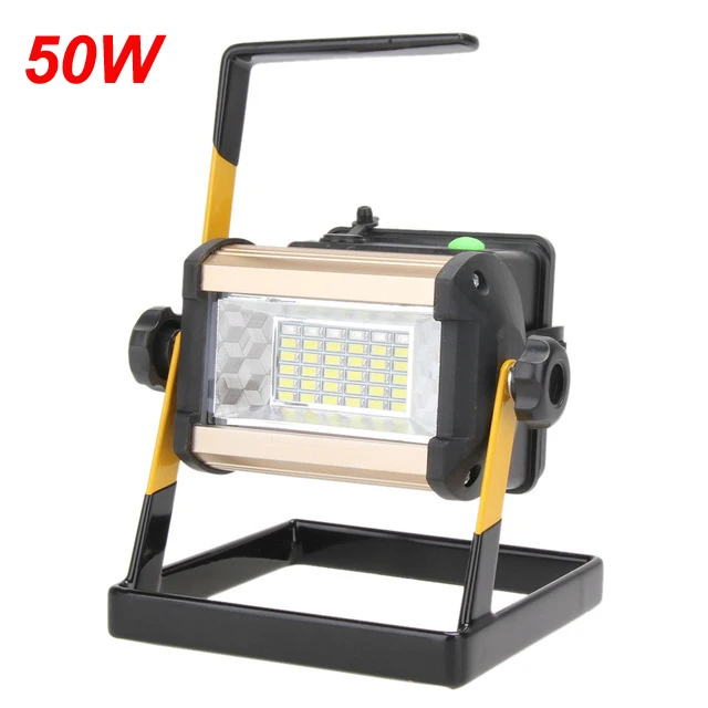 Waterproof 2400lm IP65 50W LED Floodlight Rechargeable 36LED Flood Light SpotLights Light For Outdoor