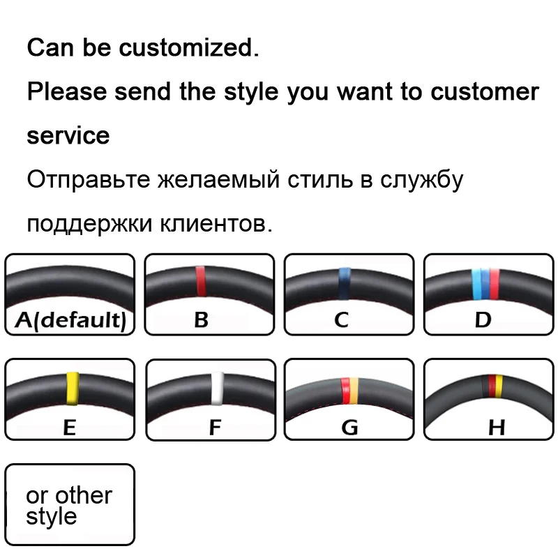 Hand-stitched Black Genuine  Leather Steering Wheel Cover for Subaru Forester 2013-15 Legacy 2013-14 Outback 2013-14 XV 2013-15