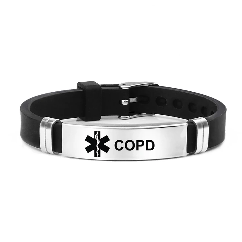Medische waarschuwing ID-armband Lasergegraveerd Type 1 Type 2 Diabetes Verstelbare polsband voor heren Dames EHBO-nood