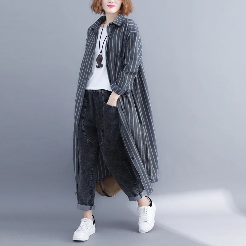 Spring Autumn Women Cotton Linen Korean Long Sleeve Shirt Coat Woman Casual Cardigan Shirts Ladies New Arrival Shirts Coat 2023