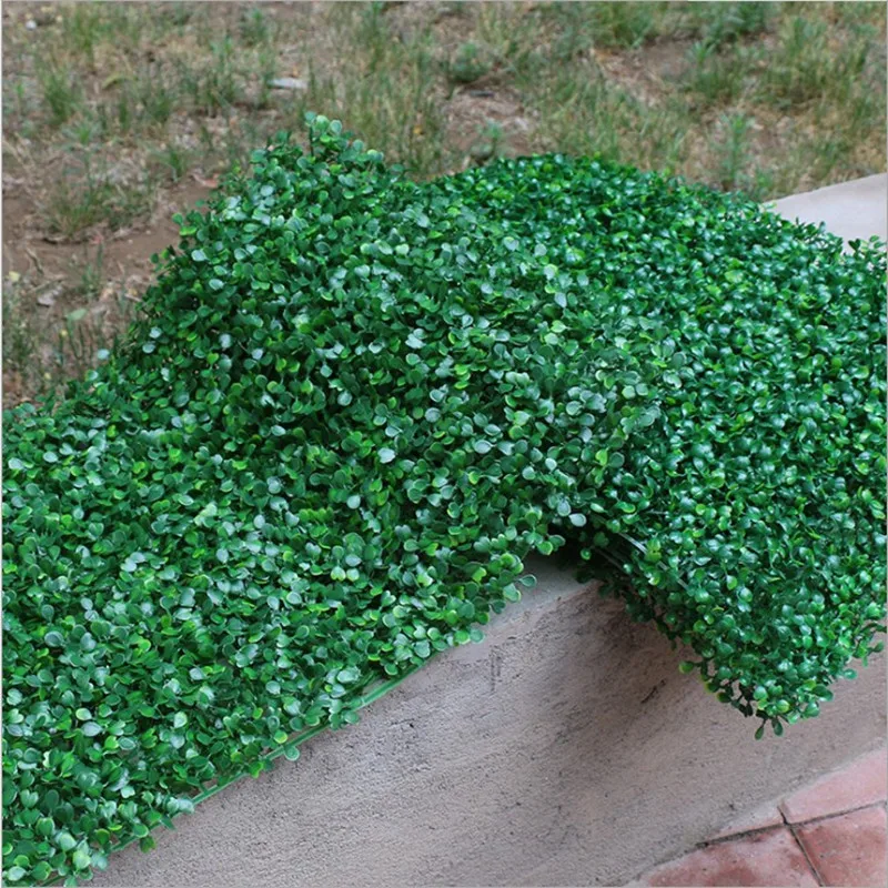 5PCS Artificial Grass plastic boxwood mat topiary tree Milan Grass for garden home wedding decoration