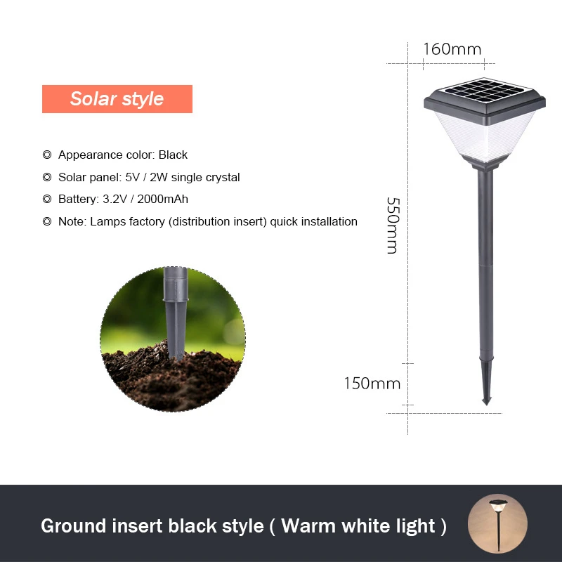 Imagem -02 - Outdoor Impermeável Led Solar Lamp Luzes da Tocha Solar Pathway Luz Paisagem Lâmpada de Gramado Quintal Pátio Decoração do Jardim