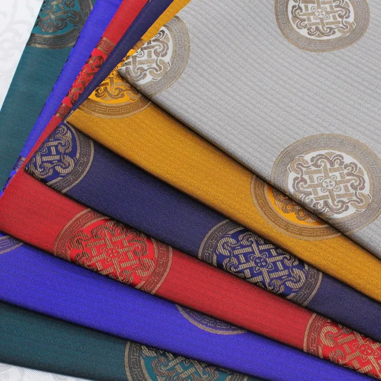 Ancient Chinese Style Mongolian Robe Fabric Decorative Cushion Pillow Antique Brocade Fabric