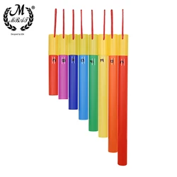 M MBAT Orff Sound Tube 8 Tones C Major Set Children's Educational Early Percussion Instrument ABS Octave Tube Kit Musical Toy