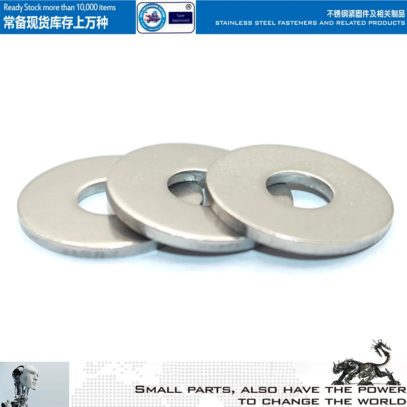 304/316 غسالات كبيرة من الفولاذ المقاوم للصدأ DIN9021 غسالات مسطحة معدنية A2A4 ميسون غسالات مسطحة حجم M18M20M22M24M27M30 #4