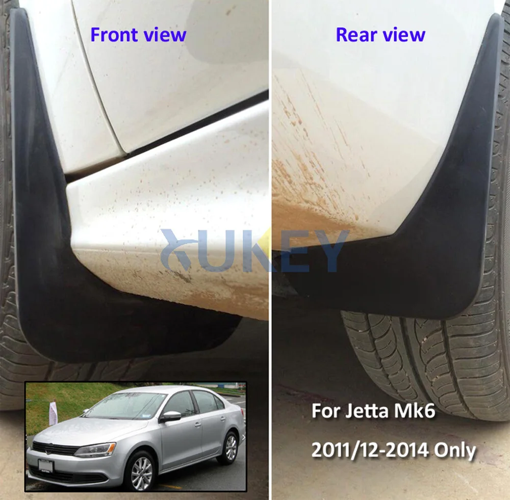 Front Rear Car Mud Flaps For VW Jetta Mk6 A6 Vento Sedan 2011 2012 2013 2014 Mudflaps Splash Guards Mud Flap Fender Mudguards