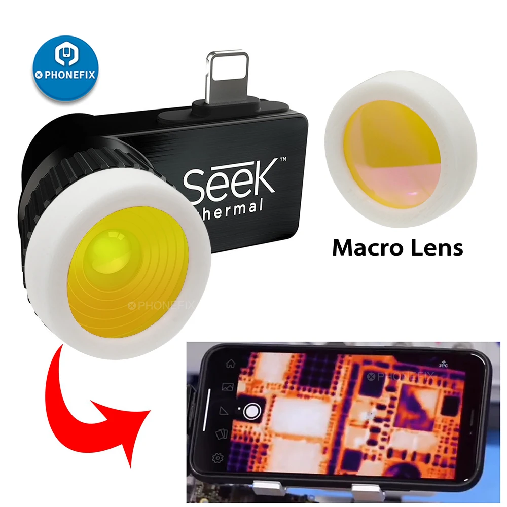 Macro Lens for Seek Thermal Imaging Camera infrared imager for Mobile Phone Motherboard Repair Infrared Focusing Amplification