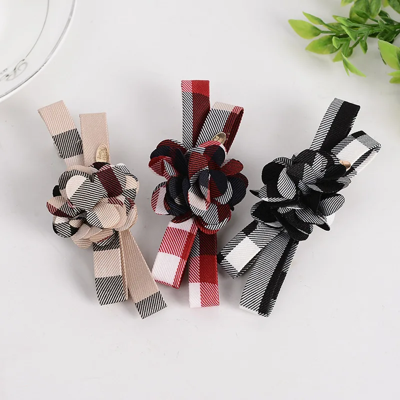 New Plaid Striped Hair Claw Clip Hairgrip for Women Fashion British Style Geometric Grid Hairclip Barrettes Hair Clamp Wholesale