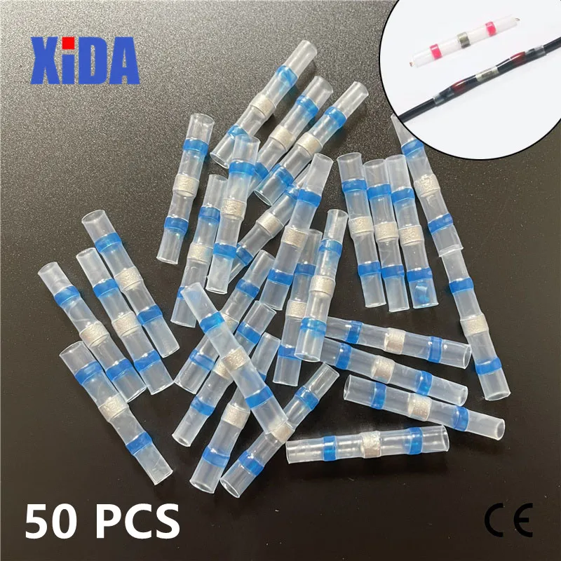 10/50PCS Car Wires Connector Thermal Shrinkage Electrical Solder Extrusion Terminals Block Cable Termination Wireway Clamping