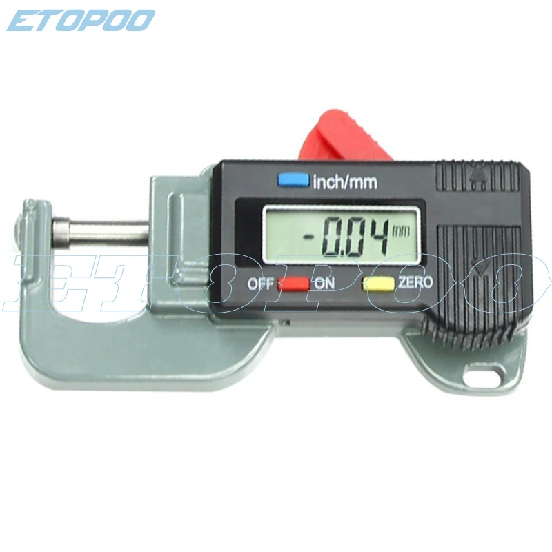 Portable Precise Digital Thickness Gauge Meter Metal Tester Micrometer 0 to 12.7mm Caliper Meter Width Measure Tools