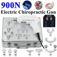 New Electric Chiropractic Adjusting Tool 8 Heads Spine Correction Massage Gun 900N Adjustable Intensity Therapy Spinal Massager