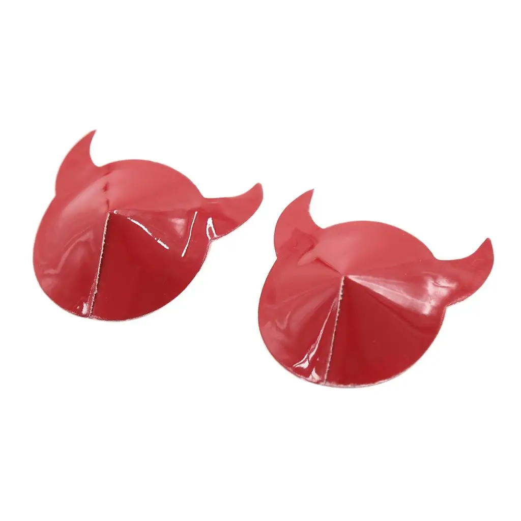 Exotic Leather Pasties Self Adhesive Horn Nipple Covers Sexy Red Devil Bra Stickers Patch Coslplay Props Women Intimate