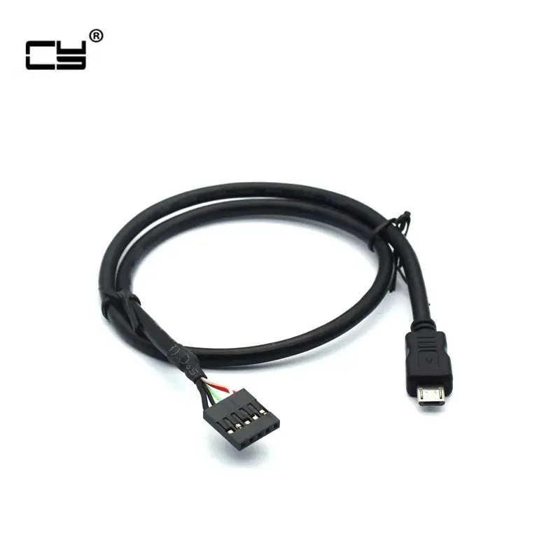 50CM 5 Pin Motherboard Female Header to Micro-USB Male Adapter Dupont Extender Cable (5Pin/Micro-USB)