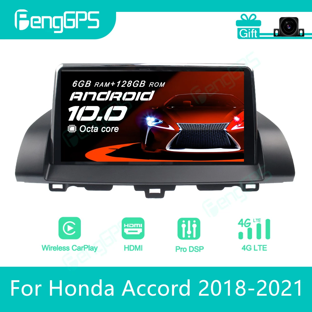 Android Car Radio For Honda Accord 2018 - 2021 Stereo Autoradio 2Din Multimedia Player GPS Navi unit Touch Screen Display