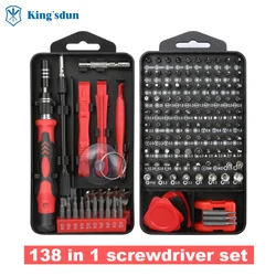 Precision Screwdriver Set 138 in 1 Magnetic Bits Mine Small Portable Hand Tool Kits for Xiaomi Mobile Cell Phone PC Watch Repair