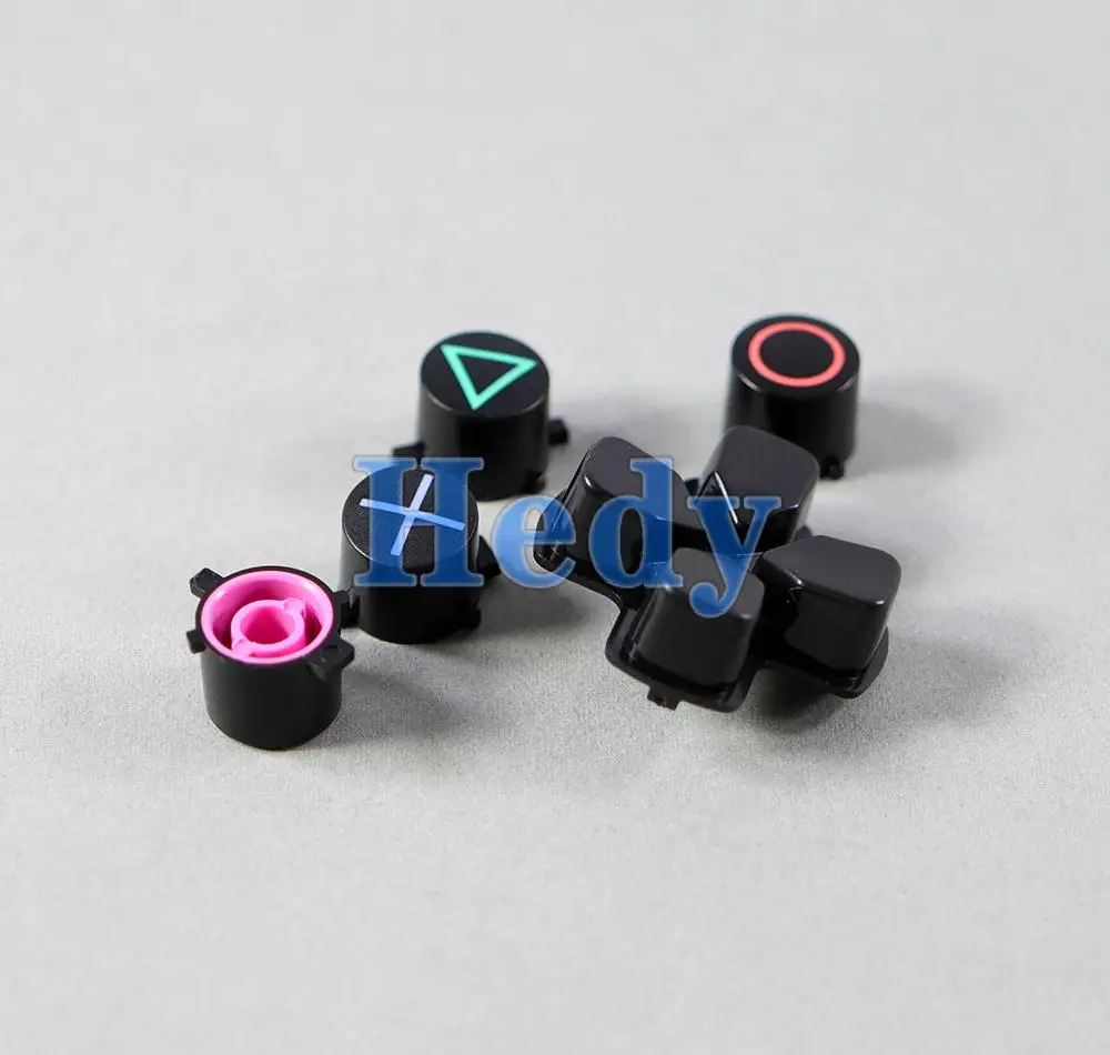 1ชุดคุณภาพสูงเปลี่ยนพลาสติกปุ่ม ABXY สำหรับ Dualshock4 Slim Pro Controller สำหรับ PS4ควบคุม Pad Cross