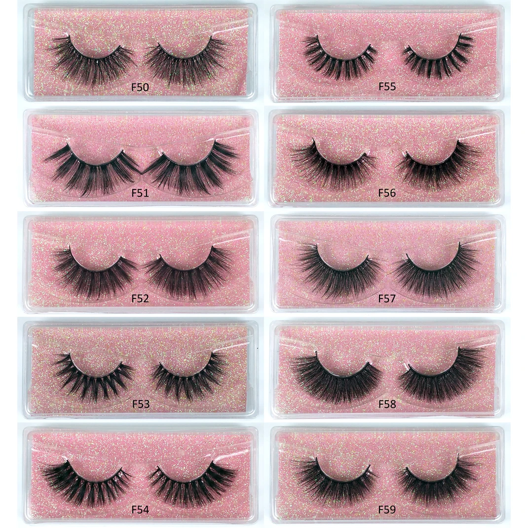 10 Pairs 3D Mink Lashes In Bulk Natural False Eyelashes Hand Made Makeup Eye Lashes 3D Mink Eyelashes