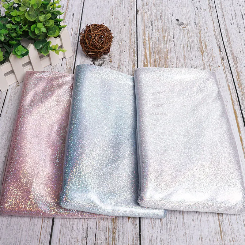 50*160cm Glitter Magic cloth kolorowe brązujący tkanina odzież sceniczna fotografia transmisja na żywo dekoracja do tła DIY torba