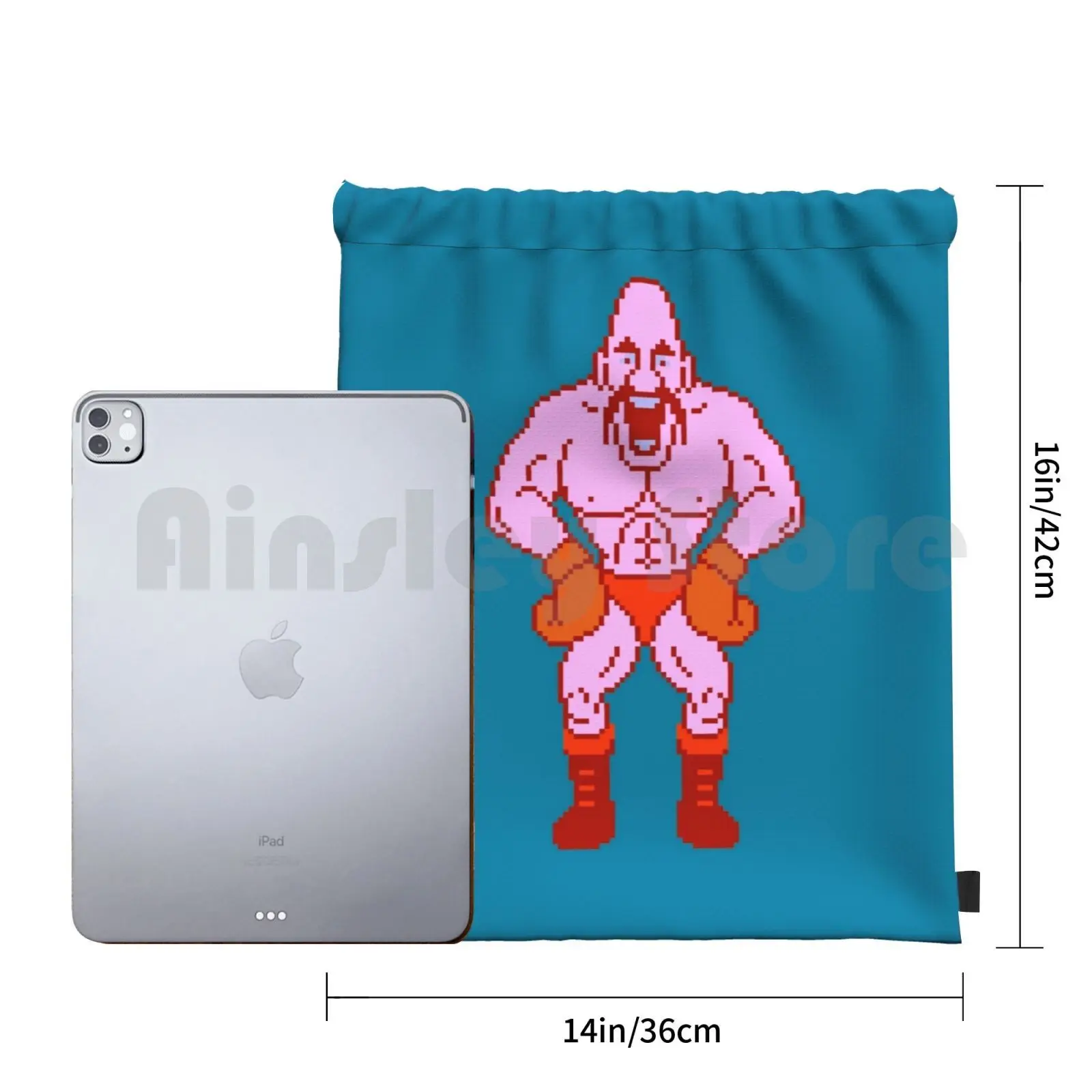 Soda Popinski-Punch Out Backpack Drawstring Bags Gym Bag Waterproof Boxing Fight Fights Fighting Pugilist Mike Punch