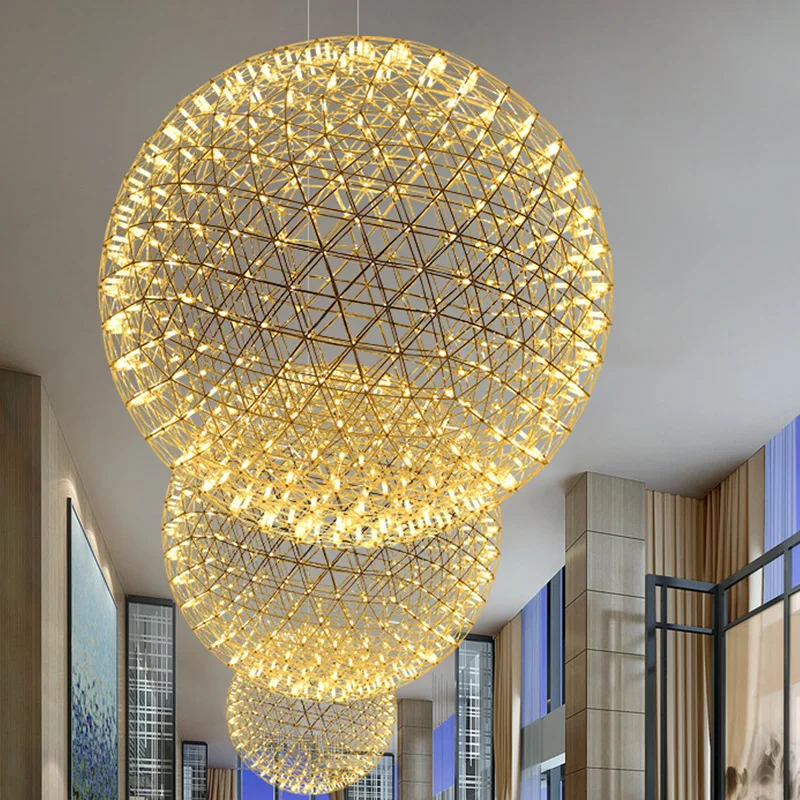 

Nordic Post-modern Led Chandelier Light Dinning Room Pendant Light Fireworks Planet Art Spherical Stars Sparkle Ball Lighting