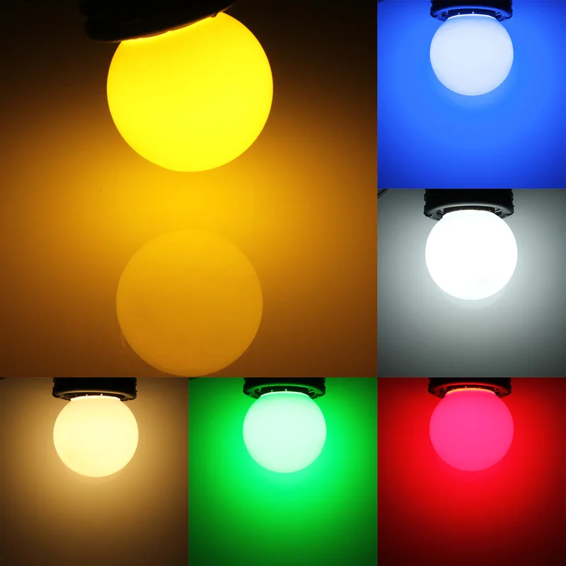 1 paar 2W Bunte Globe Licht Led Glühbirne E27 LED Energiesparende Lampe Beleuchtung LED Lampada Bombillas Hause dekor Dropshipping