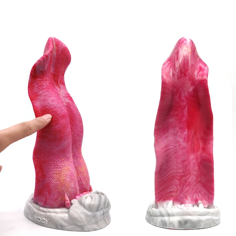 YOCY Huge Anal Butt Plug For Male Wolf Tongue Flirt Stimulate Sex Toys Female Silicone Fantasy Dildos With Sucker Adult Game