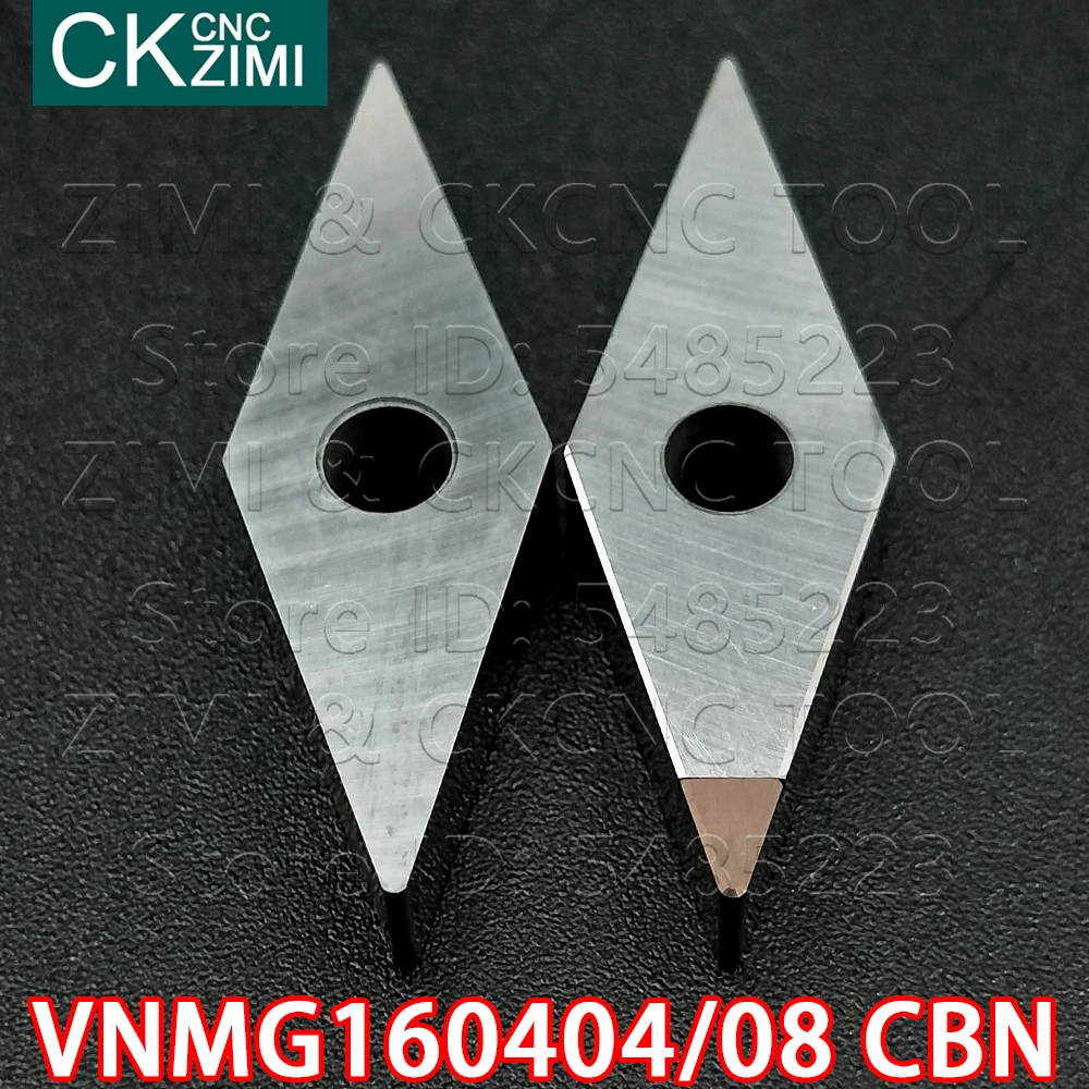 VNMG160404 CBN VNMG160408 CBN Lưỡi Kim Cương Khối Boron Nitride Chất Lượng Cao Bên Ngoài Dụng Cụ Xoay Carbide Lắp VNGA Cho Thép Không Gỉ