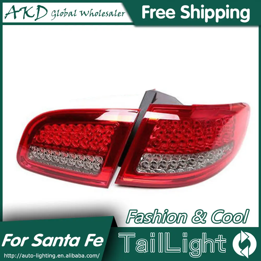 

AKD Car Styling for Hyundai Santa Fe LED Tail Lights 2007-2013 New Santa Tail Light Rear Lamp DRL+Brake+Park+Signal