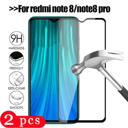 2Pcs 9D full cover for xiaomi redmi note 8 pro 8t 9s tempered glass redmi 8A protective film phone screen protector smartphone