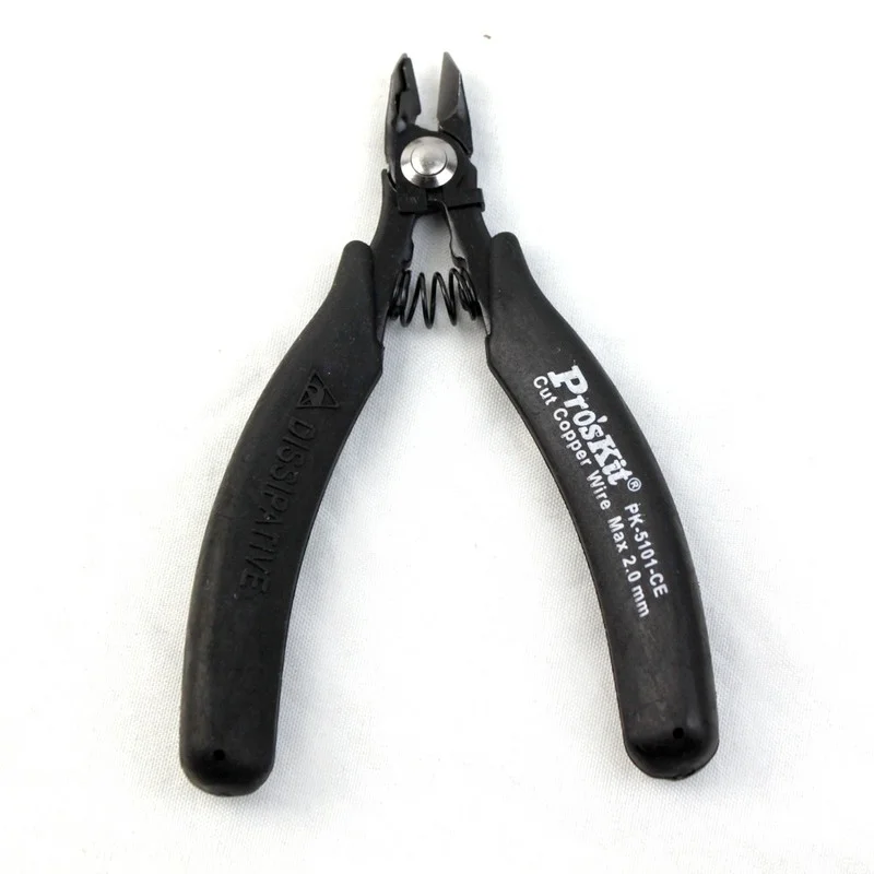 Pro’skit ProsKit 1PK-5101-CE Precision side cutting pliers with safety clip and conductive handle 125mm anti-static pliers