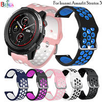 Strap 22MM for huami Amazfit Stratos 3 2 2S smart watch band Replacement Wristband For Garmin Vivoactive 4 bracelet Accessories