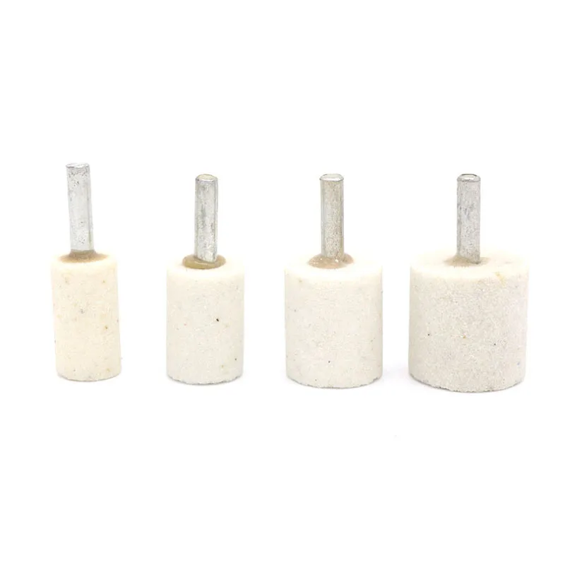 Shank 6mm White Corundum Polishing Wheel Grinding Head Abrasive Tool Mounted Stone Points Electric Grinding Accessories