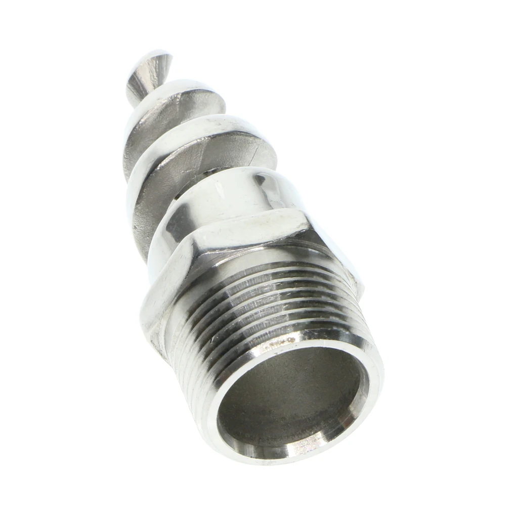 Stainless Steel Spiral Cone Spray Water Nozzle Sprinkler Heads 0.25inch for Dust Removal Fire Fighting Spraying Cleaning