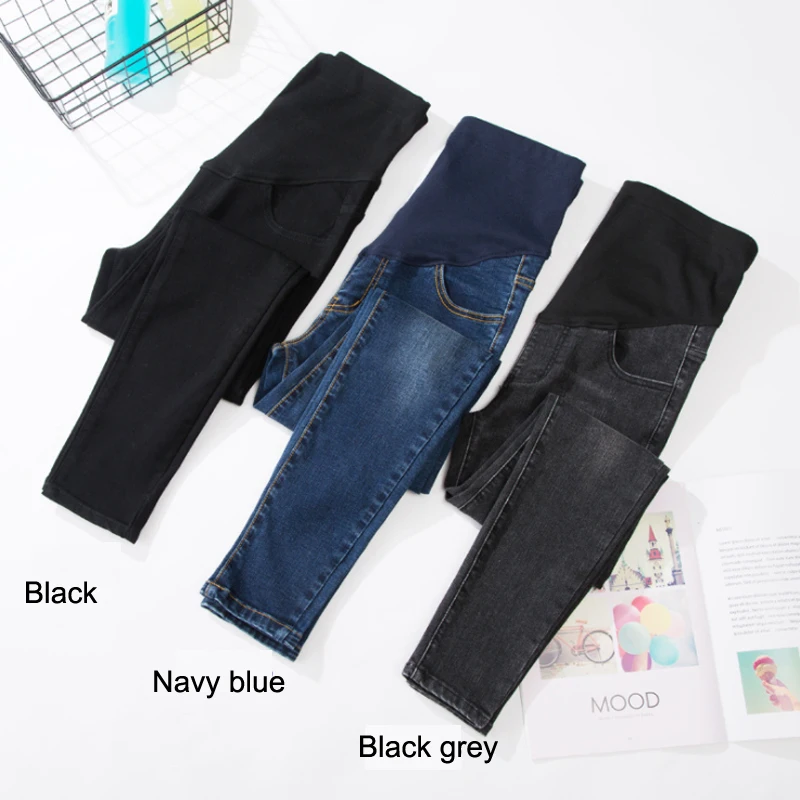 

Pregnant Jeans Elastic Waist Band Women Maternity Pant Spring And Autumn Women Pregnancy Clothes Big Size M To XXXL